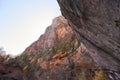 Waterfall From Rock Overhang in Zion