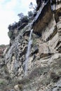Waterfall rocky cliff Royalty Free Stock Photo