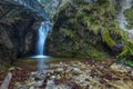 Waterfall in The rocky gorge Dolne diery in The Mala Fatra