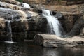 Waterfall on a rocky mountain Royalty Free Stock Photo