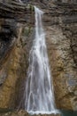Waterfall in a rugged cliff Royalty Free Stock Photo