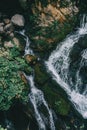 A waterfall in a rustic town in Catalonia, Spain