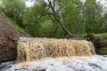 Waterfall on Sablinka River in the Leningrad Region. Sablinsky nature reserve. Russia Royalty Free Stock Photo