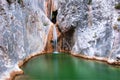 Waterfall Salt de Brull, the river de Sant Aniol,