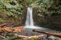 The waterfall Salto do Prego, in the southeastern area of Sao Miguel island Azores, Portugal Royalty Free Stock Photo