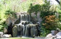 Waterfall at the Sasebo Japanese Gardens in New Mexico Royalty Free Stock Photo