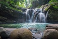 Waterfall scene at Phu Soi Dao national park in Uttaradit province Thailand