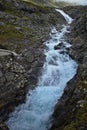 Waterfall on scenic route Gamle Strynefjellsvegen