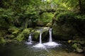 waterfall the schiessentumpel and bridge in luxembourg Royalty Free Stock Photo