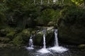 waterfall the schiessentumpel and bridge in luxembourg Royalty Free Stock Photo