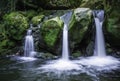 waterfall the schiessentumpel and bridge in luxembourg Royalty Free Stock Photo