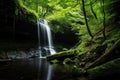 waterfall in a secluded forest