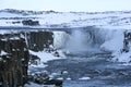 Waterfall Selfoss in Iceland, wintertime Royalty Free Stock Photo