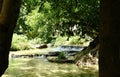 Waterfall in seven little girl national park travel location in Thailand