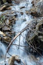 Waterfall Shirlak in the mountains in the Republic of Altai, Russia