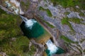 Waterfall shot from above