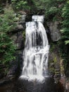 Waterfall shot at mid-level at Bushkill Falls in Pennsylvania