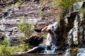 Waterfall Shower - Karijini National Park - Australia Royalty Free Stock Photo
