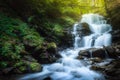 Waterfall Shypit on the Pylypets River, Ukraine Royalty Free Stock Photo