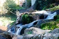 waterfall with silk effect and rocks. silky waterfall Royalty Free Stock Photo