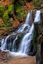 Waterfall skakalo in the forests of transcarpathia Royalty Free Stock Photo