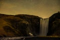 Waterfall of skÃÂ³gafoss of Iceland Royalty Free Stock Photo