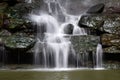 Waterfall sliding through the rocks