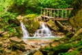 Waterfall in ravine Chudo-Krasotka, Sochi, Russia Royalty Free Stock Photo