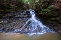 Waterfall on a small Native Brook Trout Stream. Royalty Free Stock Photo