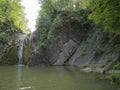 Waterfall in a small river. Paradise place.