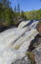 Waterfall Small Yaniskengas on Kutsayoki river. Murmansk region