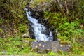 Waterfall with smooth water in autumn Royalty Free Stock Photo