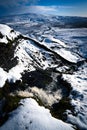 Waterfall and Snow, Yorkshire Dales Royalty Free Stock Photo