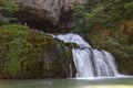 Waterfall at the source of Lison river Royalty Free Stock Photo