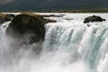 Waterfall with spray