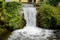waterfall, spring time, sunny weather, clearness and freshness
