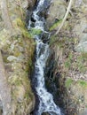 Waterfall. Spring water. Water energy.
