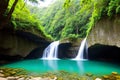 a waterfall at Springbrook in Australia.