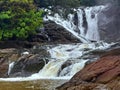 Waterfall in Sri Lanka Deniyaya Royalty Free Stock Photo