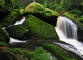 Waterfall of St.Wolfgang on the river Mala Vltavice