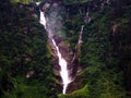 Waterfall Stauber or Wasserfall StÃÂ¤uber, Brunnibach stream in the Alpine Valley of Maderanertal