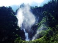 Waterfall Stauber or Wasserfall StÃÂ¤uber, Brunnibach stream in the Alpine Valley of Maderanertal