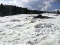 Waterfall Storforsen, biggest in Europe Royalty Free Stock Photo