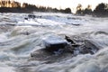 Waterfall Storforsen, power by nature Royalty Free Stock Photo