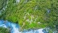 Waterfall Strbacki buk aerial view