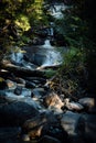 Waterfall and stream with rocks