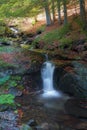 Waterfall on Stredni Opava river in the Jeseniky mountains Royalty Free Stock Photo