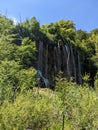 waterfall sun plitvice croatia sunny Royalty Free Stock Photo