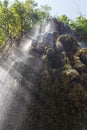 Waterfall with Sunlight in The Water Stream That Lead to Thi Lor Su Waterfall in Tak Province in Northwestern Thailand Royalty Free Stock Photo