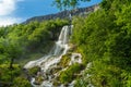 The Waterfall Vinnufallet in Sunndal Norway with smooth and soft water Royalty Free Stock Photo